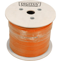 Digitus Professional Cat.7 S/FTP Verlegekabel simplex, Cca orange, 500 Meter Trommel
