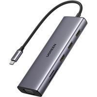 UGREEN CM498 10-in-1 USB-C Hub, Dockingstation silber
