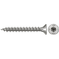 fischer Spanplattenschraube PowerFast II 3,0x30 Senkkopf TX 200 Stück, mit Vollgewinde, Edelstahl A2