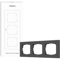Aqara Switch Frame H2 EU (3-Gang), Einbaurahmen grau, 3-Fach-Rahmen