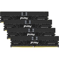 Kingston FURY RIMM 128 GB DDR5-6400 (4x 32 GB) Quad-Kit ECC, Arbeitsspeicher schwarz, KF564R32RBE2K4-128, Renegade Pro, Registred, INTEL XMP, AMD EXPO