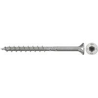 fischer Spanplattenschraube PowerFast II 6,0x60 Senkkopf TX 100 Stück, mit Teilgewinde, Edelstahl A4