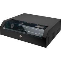 Digitus Wandgehäuse SOHO Slim 156x525x475mm 3HE rotierbar 2HE fix, IT-Schrank schwarz