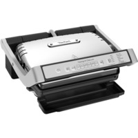 Tefal Optigrill Deluxe GC707D, Kontaktgrill silber/schwarz, 2.000 Watt