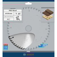 Bosch PRO Wood Kreissägeblatt, Ø 216mm, 60Z Bohrung 30mm, für Kapp- & Gehrungssägen