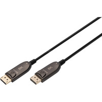 Digitus DisplayPort AOC Hybrid Glasfaserkabel, UHD 8K schwarz, 20 Meter