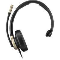 HP Poly Mission 815 Mono-USB-Headset (kabelgebunden) BULK schwarz, USB Type-C und Type-A, Kunstleder-Ohrpolster (Oberflächenmaterial)