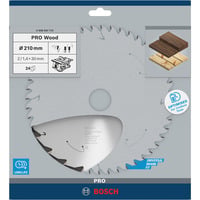 Bosch Professional PRO Wood cordless Kreissägeblatt, Ø 210mm, 24Z Bohrung 30mm, für Akku-Tischkreissägen