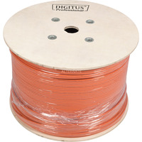 Digitus Professional Cat.7 S/FTP Verlegekabel simplex, Cca orange, 1.000 Meter Trommel