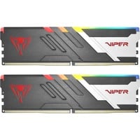 Patriot DIMM 32 GB DDR5-6000 (2x 16 GB) Dual-Kit, Arbeitsspeicher schwarz/weiß, PVVR532G600C36K, Viper Venom RGB, INTEL XMP