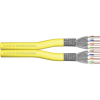 Digitus Professional Cat.7a S/FTP Verlegekabel Duplex, Dca gelb, 100 Meter Rolle