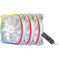 Enermax SquA RGB White 3 Pack 120x120, Gehäuselüfter weiß, inkl. RGB-Steuerbox