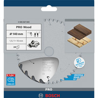 Bosch PRO Wood cordless Kreissägeblatt, Ø 140mm, 24Z Bohrung 10mm, für Akku-Handkreissägen