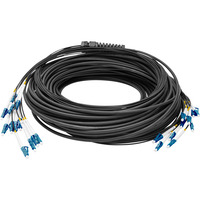 Digitus Glasfaser Universal Breakout Kabel, Duplex, LC/UPC Stecker, Singlemode OS2 schwarz, 100 Meter, vorkonfektioniert