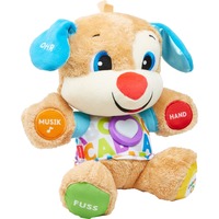 Fisher-Price Lernspaß Hündchen, Kuscheltier mehrfarbig/hellbraun, Baby-Spielzeug mit Musik