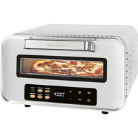 ProfiCook PC-PO 1323 Edelstahl, Pizzaofen edelstahl (gebürstet), bis 2.100 Watt, für Pizza Ø 31,5cm, inkl. Pizzaschieber