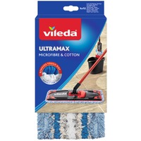 Vileda ULTRAMAX Ersatz-Wischbezug Microfibre & Cotton, extra feucht für Ultramat 2in1 Flachwischer