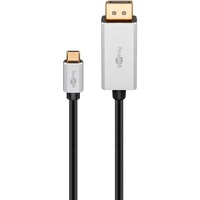 goobay Adapterkabel USB-C 4.0 > DisplayPort schwarz/silber, 2 Meter