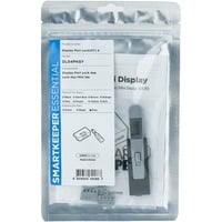 SMARTKEEPER ESSENTIAL DisplayPort Lock (DL04) + Lock Key Mini (U04), Einsteckschloss Farbcode Grau, 4 Stück + 1 Schlüssel