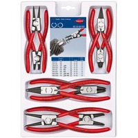 KNIPEX Sicherungsringzangen-Set 00 20 04 V01 rot/schwarz, 8-teilig, gerade / abgewinkelt