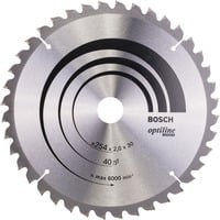 Bosch Professional PRO Wood Kreissägeblatt, Ø 254mm, 40Z Bohrung 30mm, für Kapp- & Gehrungssägen