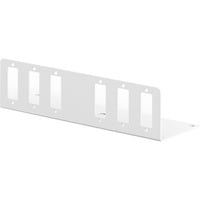 Digitus Adapterplatte für LWL Unibox Kompakt zur Wandmontage, Halterung hellgrau, für 6x SC Duplex, LC Quad Kupplungen