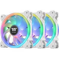 Thermaltake SWAFAN 12 RGB Radiator Fan TT Premium Edition White (3-Fan Pack), Gehäuselüfter weiß, 3er Pack, inkl. Controller, 120 mm