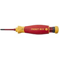 Wiha Schraubendreher mit Bitmagazin PocketMax electric rot/gelb, 5-teilig