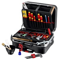 KNIPEX Werkzeugkoffer "BIG Basic Move" Sanitär, 31-teilig, Werkzeug-Set schwarz, mit Werkzeug-Sortiment für Installateure