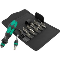 Wera Kraftform Kompakt 70 Universal, 32‑teilig, Bit-Satz schwarz/grün, 1/4", inkl. Steckgriff