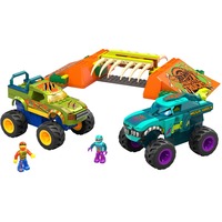 Mattel MEGA Hot Wheels Monster Trucks Mega-Wrex Knochen Crash Stuntbahn, Konstruktionsspielzeug
