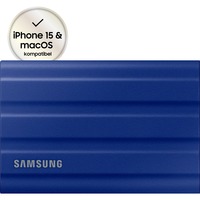 Samsung Portable SSD T7 Shield 1 TB, Externe SSD blau, USB-C 3.2 Gen 2 (10 Gbit/s), extern