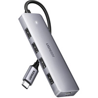 UGREEN USB-C Hub (4-Port, USB 3.0, OTG), USB-Hub grau