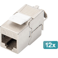 Digitus CAT 6A Keystone Modul geschirmt werkzeugfrei 12 Stk., Keystone-Modul 