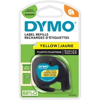 Dymo LetraTag ORIGINALKunststoff Schriftband schwarz auf gelb Für alle LS0721620