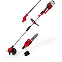 EINHELL Akku-Multifunktions-Werkzeug GE-LM 36/4in1 Li-Solo, 36Volt (2x18V), Rasentrimmer rot/schwarz, ohne Akku und Ladegerät, 4in1: Motorsense, Heckenschere, Hochentaster
