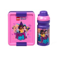 Room Copenhagen LEGO Lunch-Box Set Friends lila/pink, 2-teilig, mit Trinkflasche