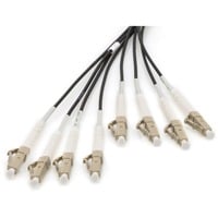 Digitus Glasfaser Universal Breakout Kabel, Duplex, LC/UPC Stecker, Multimode OM4 schwarz, 75 Meter, vorkonfektioniert