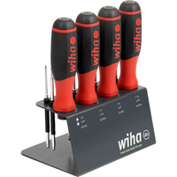 Wiha Drehmoment-Schraubendreher Set easyTorque, 13-teilig schwarz/rot, mit Werkbankständer