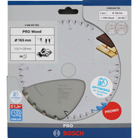 Bosch PRO Wood Cordless Kreissägeblatt 165 mm 2 Stück, Promo-Pack