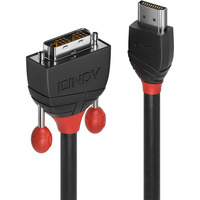 Lindy HDMI an DVI Kabel, Black Line schwarz, 2m