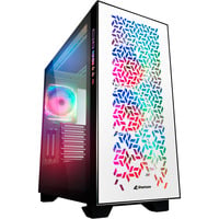 Sharkoon ELITE SHARK CA300H Generalüberholt, Big-Tower-Gehäuse weiß, 2x gehärtetes Glas