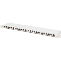 Digitus CAT 6A, Klasse EA High Density Patchpanel, 24 Port grau, 0,5 HE, geschirmt