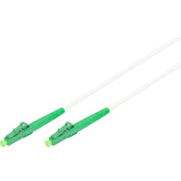 Digitus Glasfaser-Simplex-Patchkabel, stahlarmiert, Singlemode, LC/APC > LC/APC weiß, 10 Meter