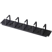 Digitus 19" Kabelrangierpanel mit Stahlbügeln, Kabelführung schwarz, 2HE, für 19" Schränke