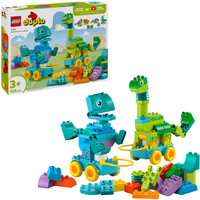 LEGO 10451 DUPLO Town Dinos auf Rädern 3-in-1-Set, Konstruktionsspielzeug 