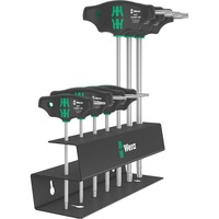 Wera 467/7 Sechsrund HF Set 2 Quergriff-Schraubendreher + Rack, 7-teilig schwarz/grün, mit Haltefunktion