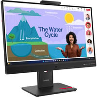 Lenovo ThinkVision T24D-4v, LED-Monitor 61 cm (23.8 Zoll), schwarz, FullHD, IPS, Webcam, Mikrofon, 120Hz Panel