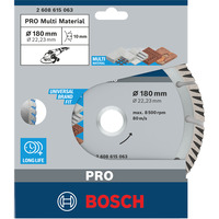 Bosch Professional PRO Multi Material Diamant-Trennscheibe, Ø 180mm Bohrung 22,23mm
