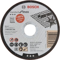 Bosch PRO Stainless Steel and Metal Trennscheibe, Ø 115mm Bohrung 22,23mm, WA 60 T BF, gerade